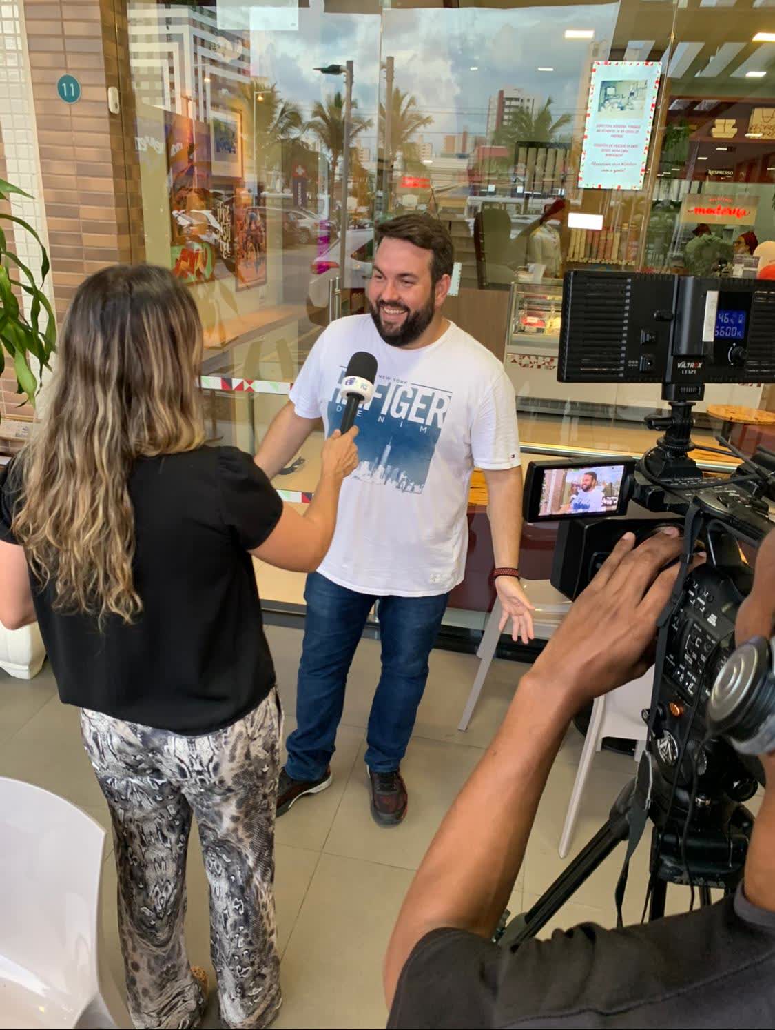 Entrevista para a TV