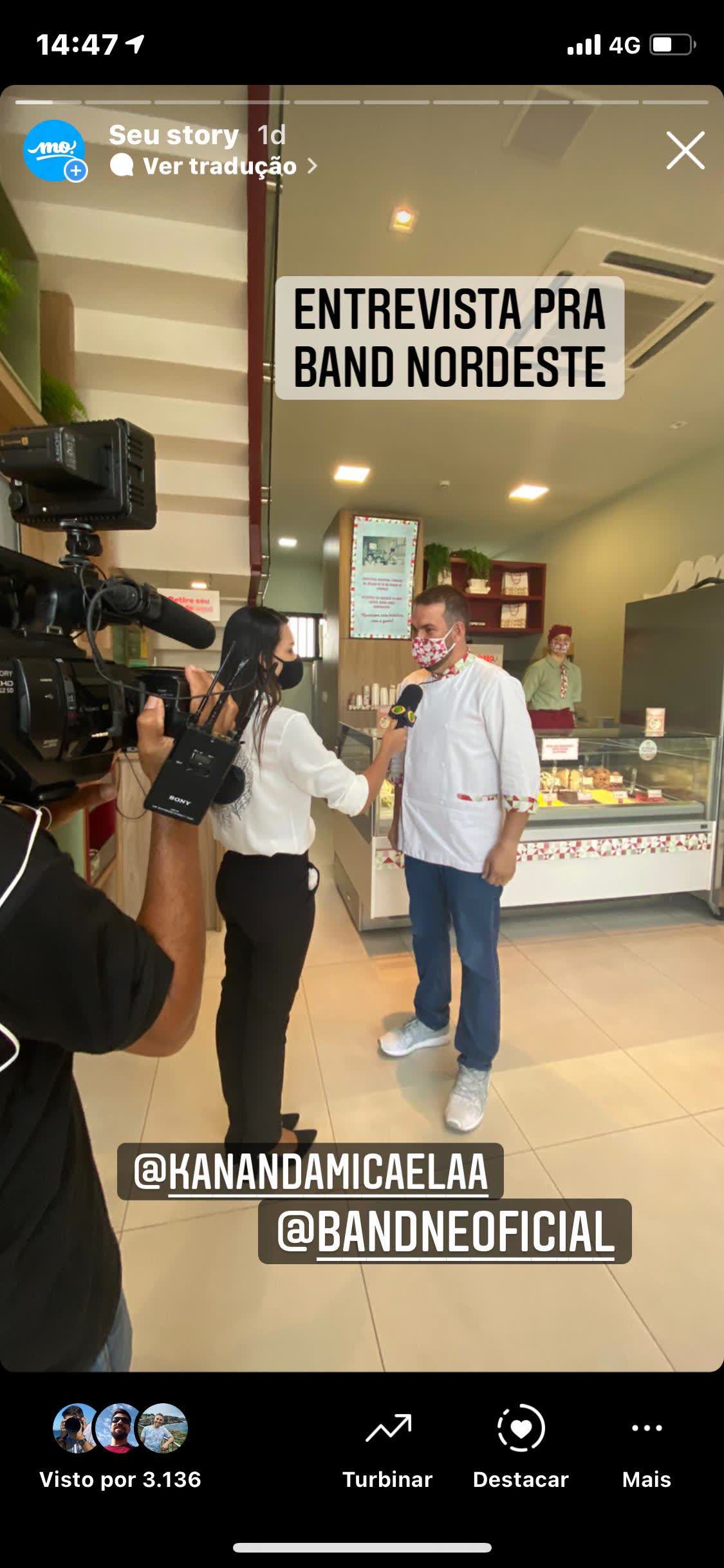 Entrevista para a TV