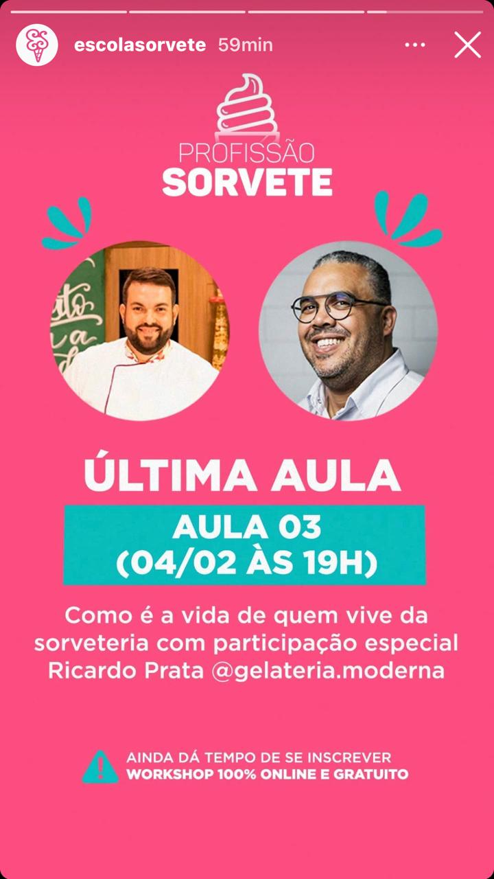 Profissão Sorvete: Ricardo como convidado especial das aulas